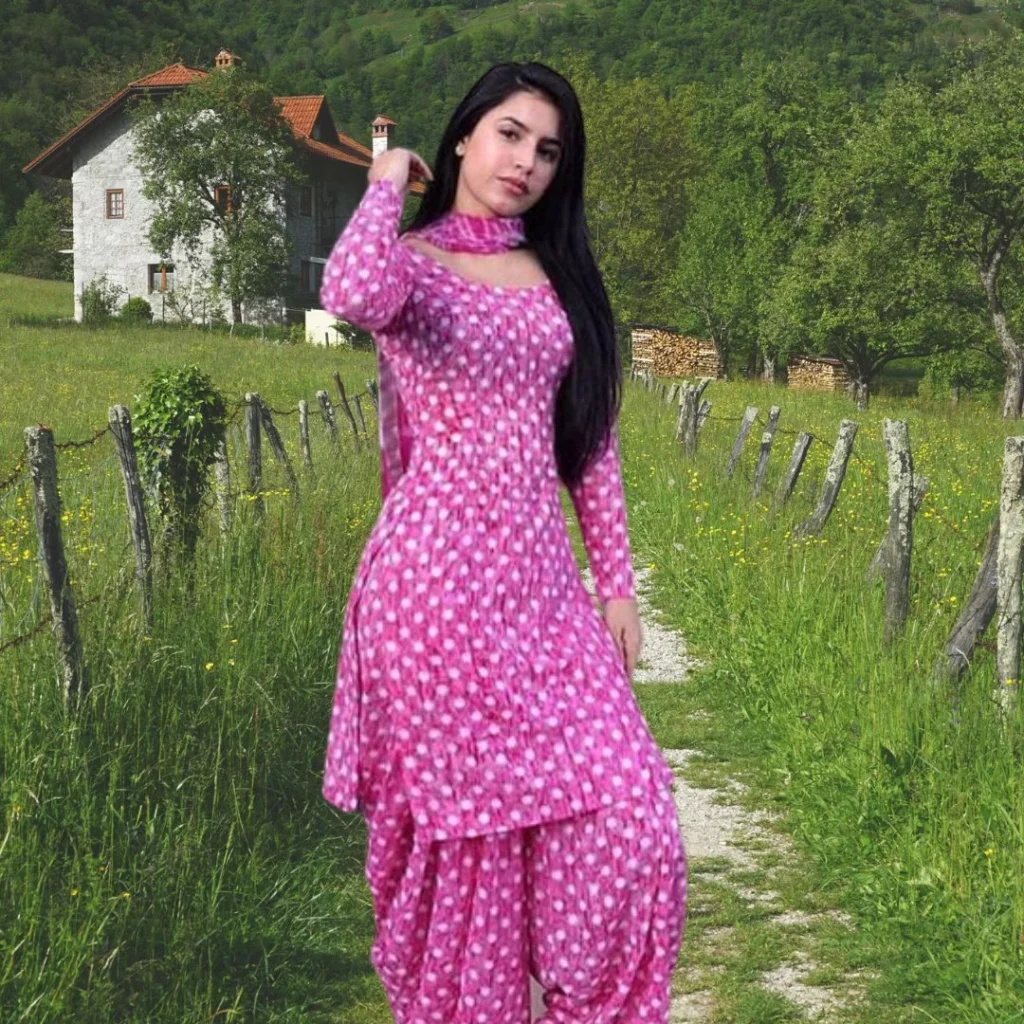 Polka Dot Punjabi Suit Styles